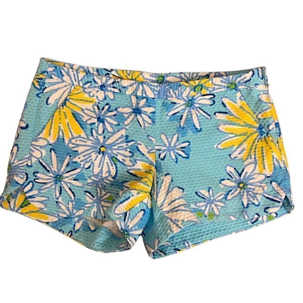 Lilly Pulitzer Adie Shorts Breakwater Blue Daisy Dance Allover Size 0